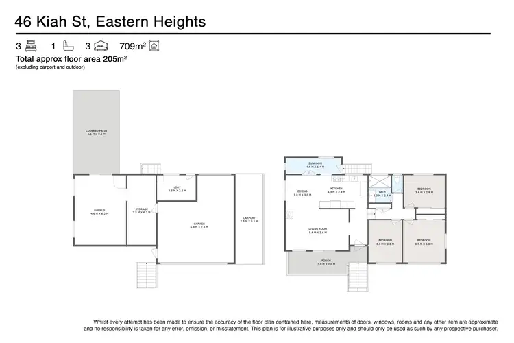 Floorplan of Homely house listing, 46 Kiah Street, Eastern Heights QLD 4305