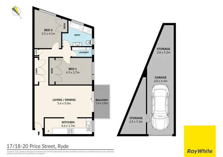 Floorplan of Homely unit listing, 17/18-20 Price Street, Ryde NSW 2112