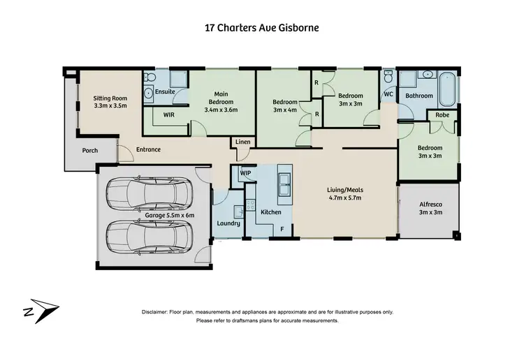 Floorplan of Homely house listing, 17 Charters Avenue, Gisborne VIC 3437