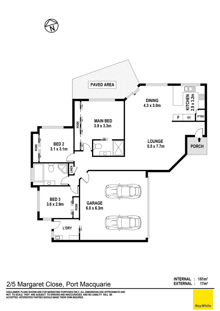 Floorplan of Homely villa listing, 2/5 Margaret Close, Port Macquarie NSW 2444