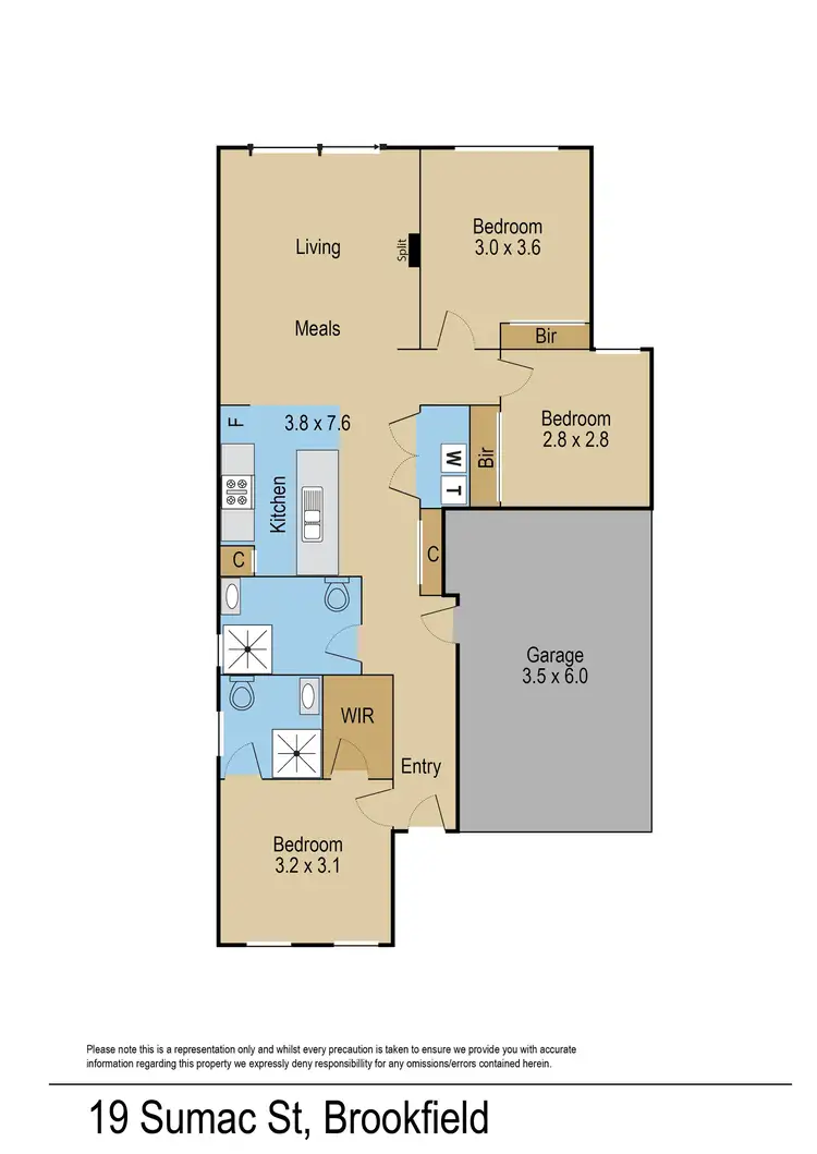 Floorplan of Homely house listing, 19 Sumac Street, Brookfield VIC 3338