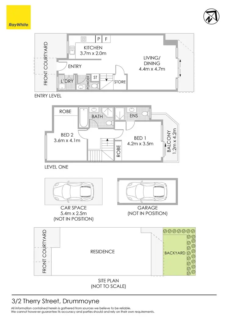 Floorplan of Homely townhouse listing, 3/2A Therry Street, Drummoyne NSW 2047