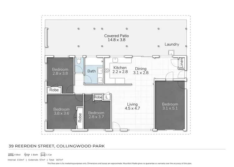 Floorplan of Homely house listing, 39 Reerden Street, Collingwood Park QLD 4301