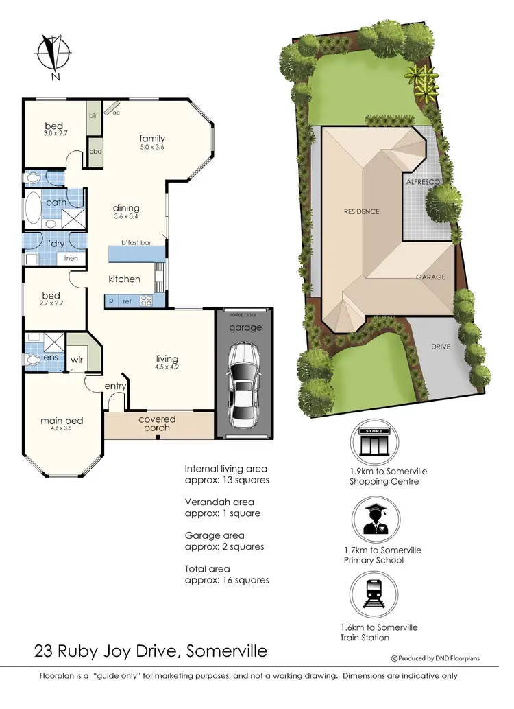 Floorplan of Homely house listing, 23 Ruby Joy Drive, Somerville VIC 3912