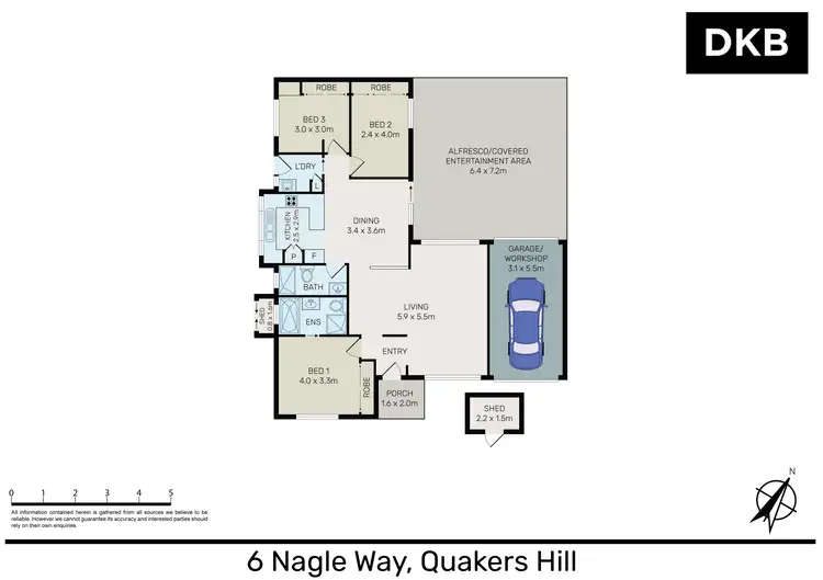 Floorplan of Homely house listing, 6 Nagle Way, Quakers Hill NSW 2763