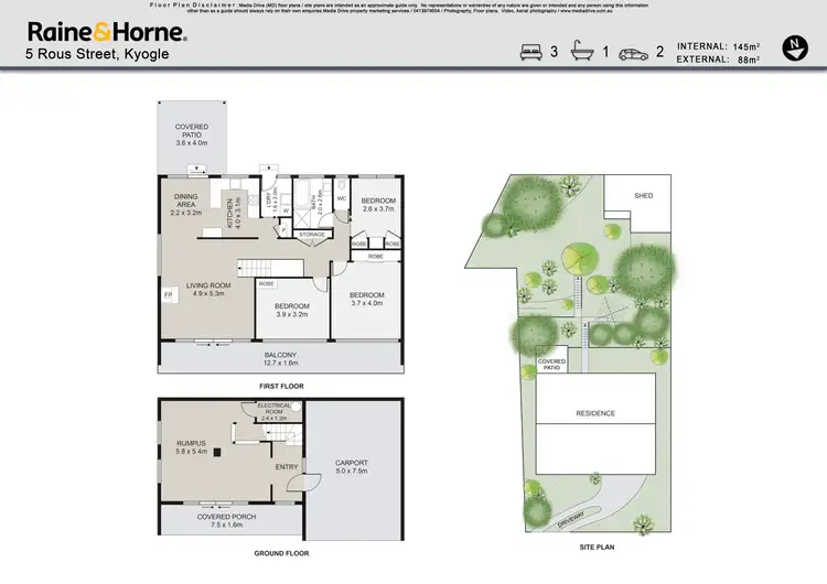 Floorplan of Homely house listing, 5 Rous Street, Kyogle NSW 2474