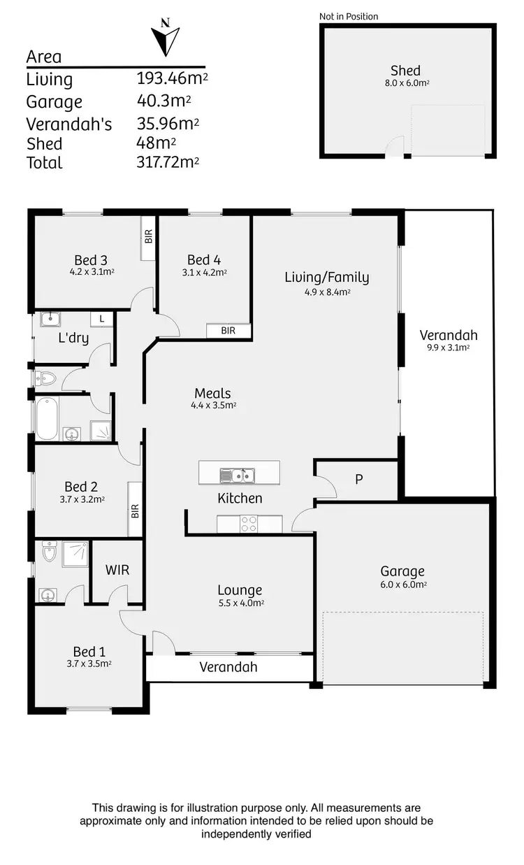 Floorplan of Homely house listing, 4 Beally Place, Meadows SA 5201