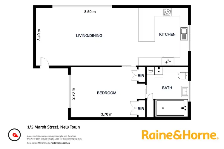 Floorplan of Homely house listing, 1/5 Marsh Street, New Town TAS 7008
