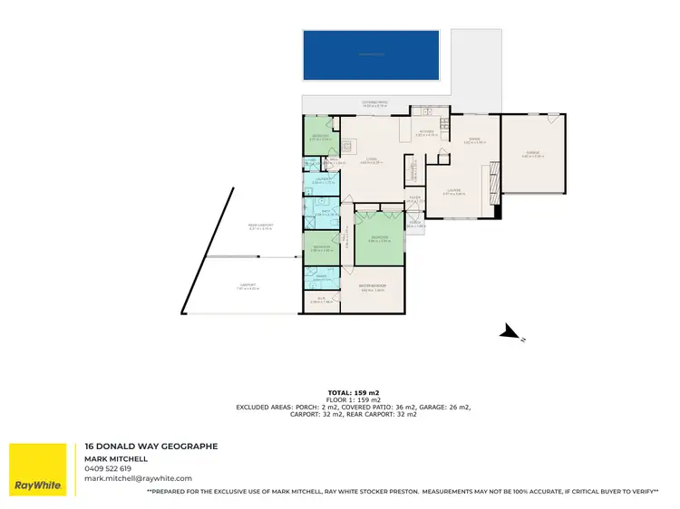 Floorplan of Homely house listing, 16 Donald Way, Geographe WA 6280