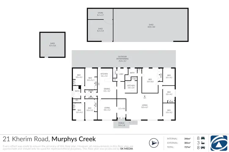 Floorplan of Homely rural property listing, 21 Kherim Road, Murphys Creek QLD 4352