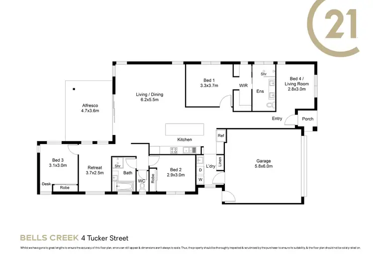 Floorplan of Homely house listing, 4 Tucker Street, Bells Creek QLD 4551