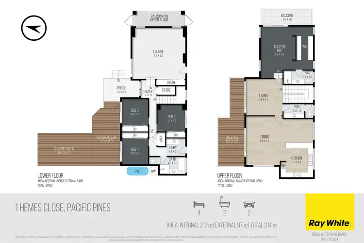 Floorplan of Homely house listing, 1 Hemes Close, Pacific Pines QLD 4211