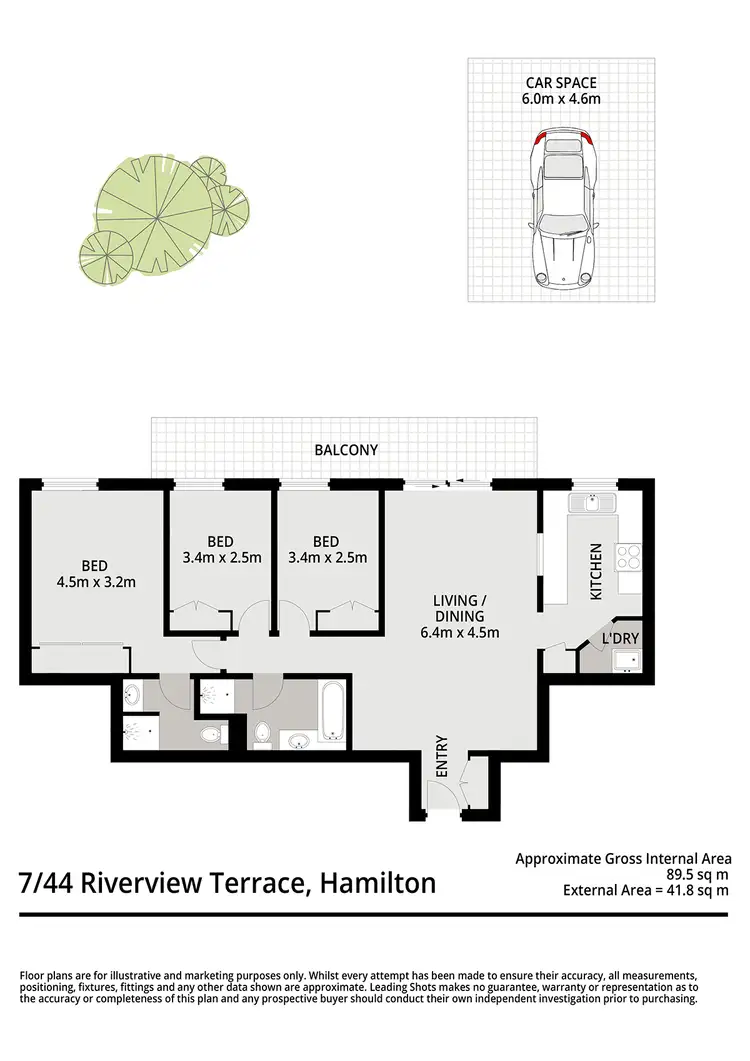 Floorplan of Homely apartment listing, 7/44 Riverview Terrace, Hamilton QLD 4007