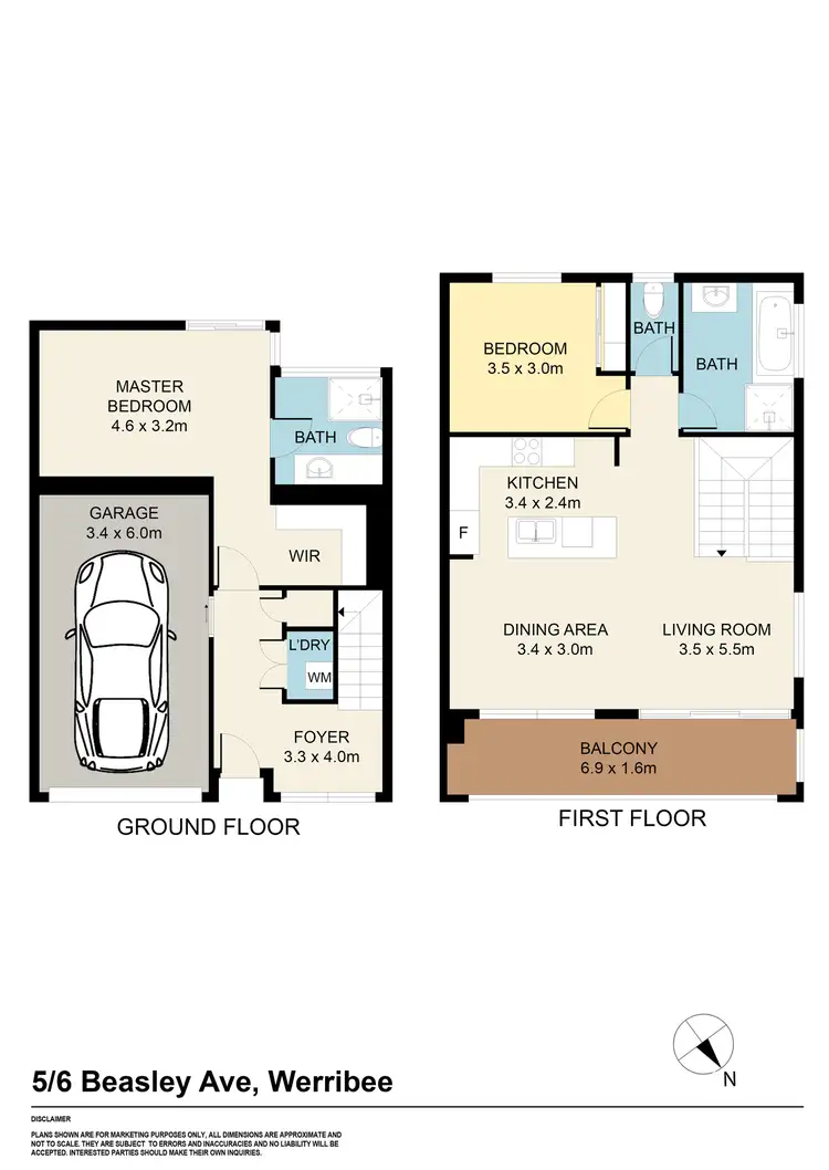 Floorplan of Homely townhouse listing, 5/6 Beasley Avenue, Werribee VIC 3030