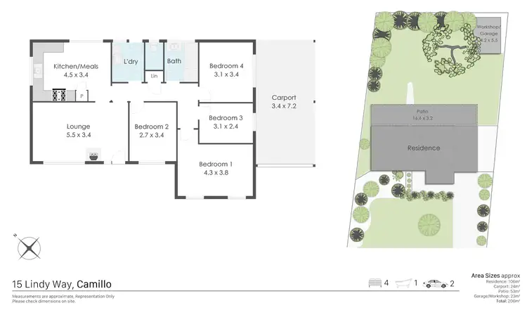 Floorplan of Homely house listing, 15 Lindy Way, Camillo WA 6111