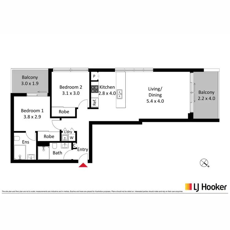 Floorplan of Homely apartment listing, 97/9 Irving Street, Phillip ACT 2606