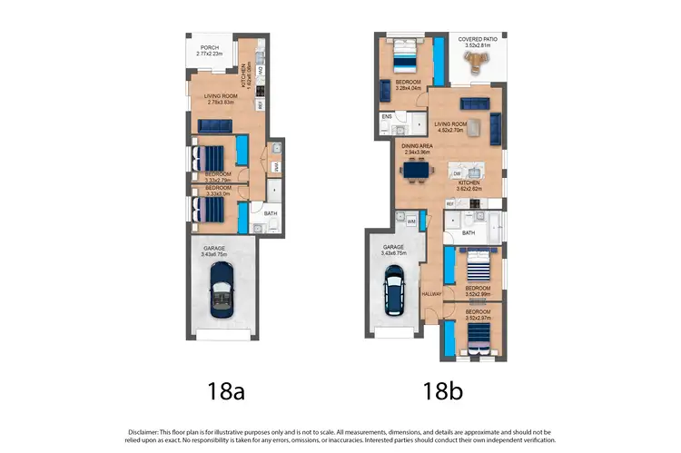 Floorplan of Homely semi-detached listing, a & b/18 Burke And Wills Drive, Gracemere QLD 4702