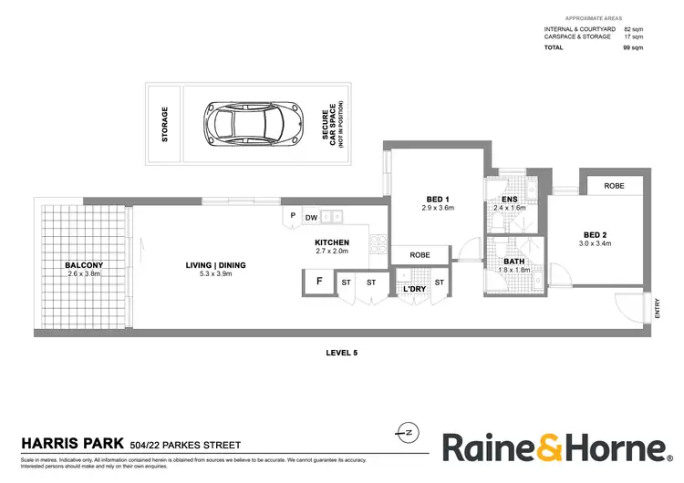 Floorplan of Homely apartment listing, 504/22 Parkes Street, Harris Park NSW 2150
