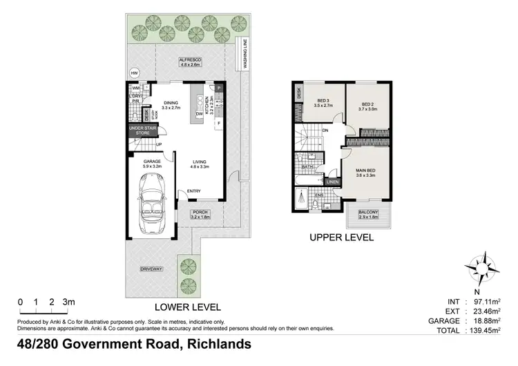 Floorplan of Homely townhouse listing, 48/280 Government Road, Richlands QLD 4077