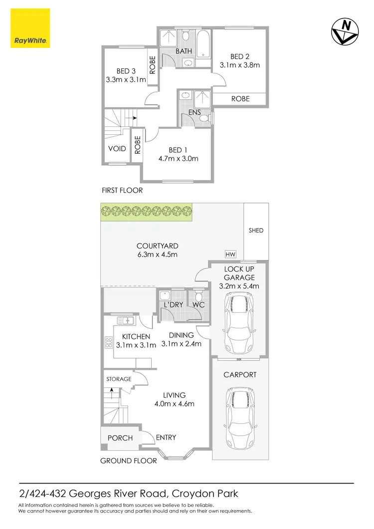 Floorplan of Homely townhouse listing, 2/424-432 Georges River Road, Croydon Park NSW 2133