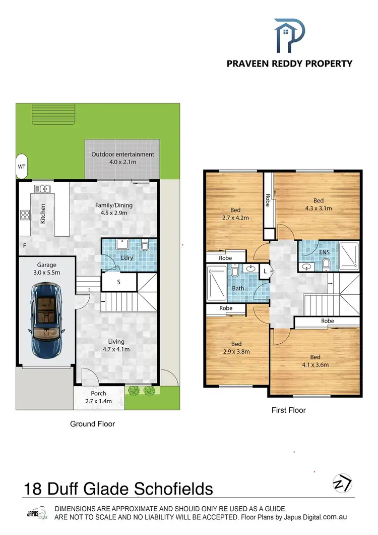 Floorplan of Homely townhouse listing, 18 Duff Glade, Schofields NSW 2762