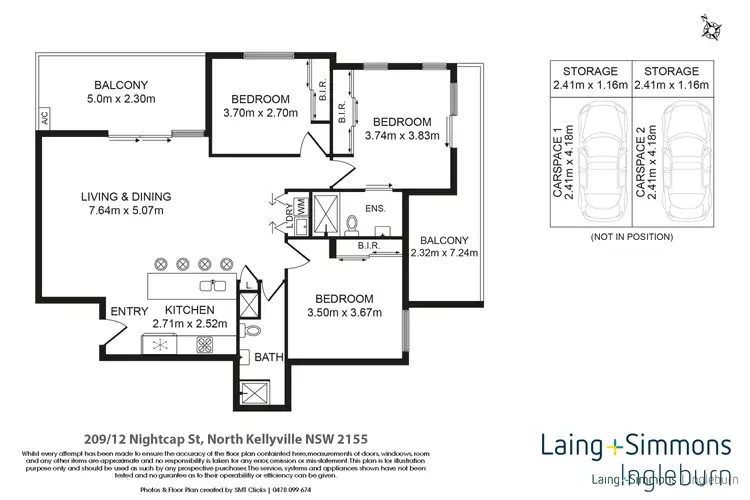 Floorplan of Homely apartment listing, 209/12 Nightcap Street, North Kellyville NSW 2155