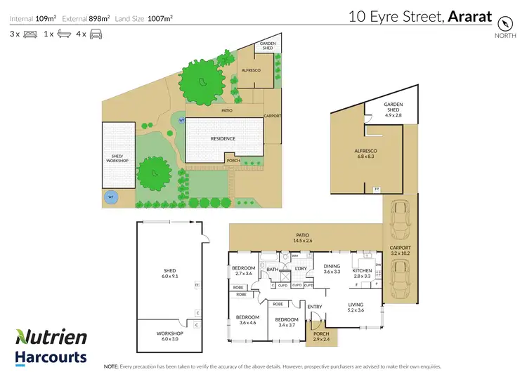 Floorplan of Homely house listing, 10 Eyre Street, Ararat VIC 3377