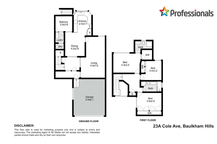 Floorplan of Homely house listing, 23A Cole Avenue, Baulkham Hills NSW 2153