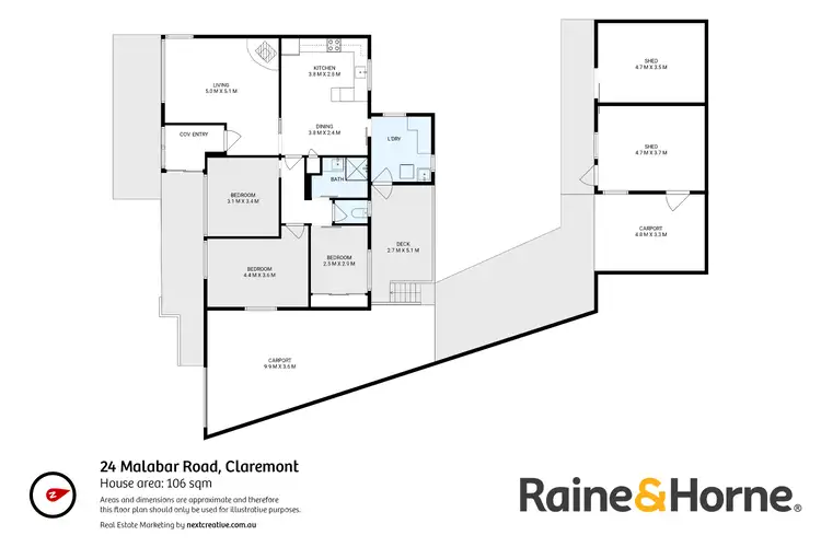 Floorplan of Homely house listing, 24 Malabar Road, Claremont TAS 7011