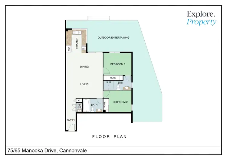 Floorplan of Homely apartment listing, 75/65 Manooka Drive, Cannonvale QLD 4802