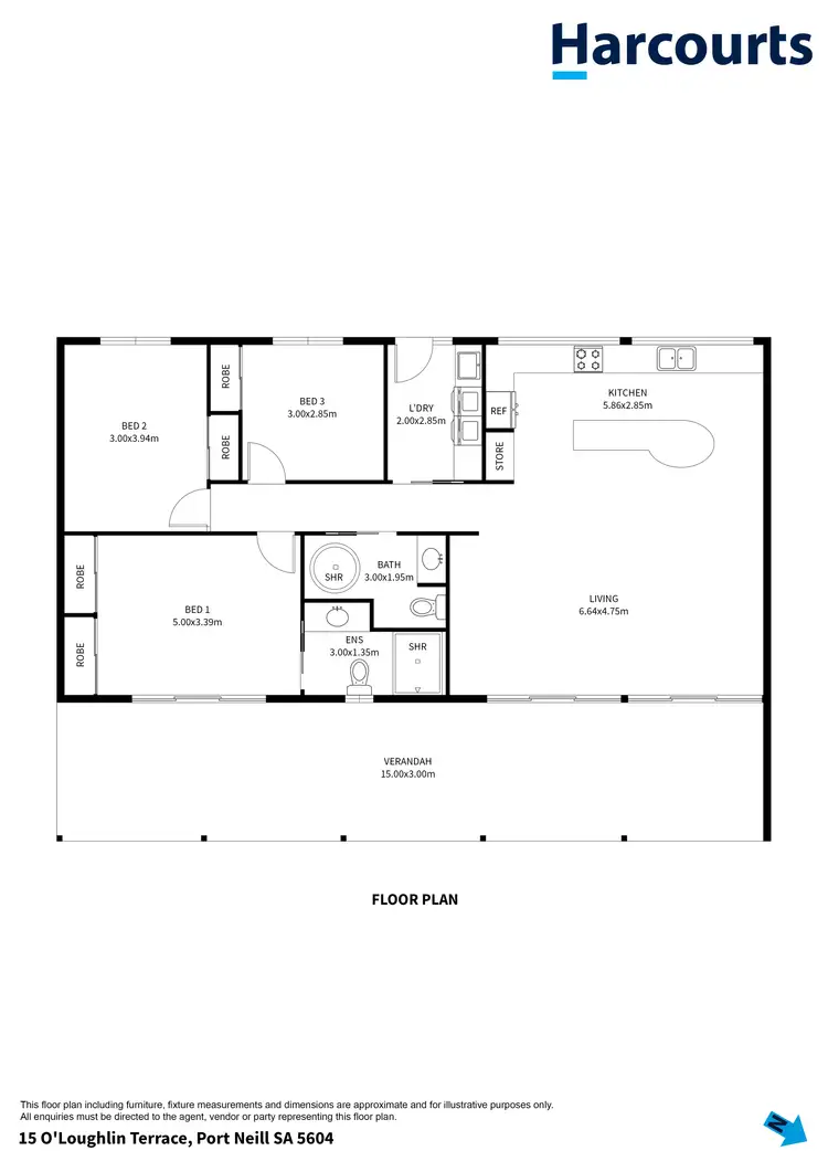 Floorplan of Homely house listing, 15 O'Loughlin Terrace, Port Neill SA 5604