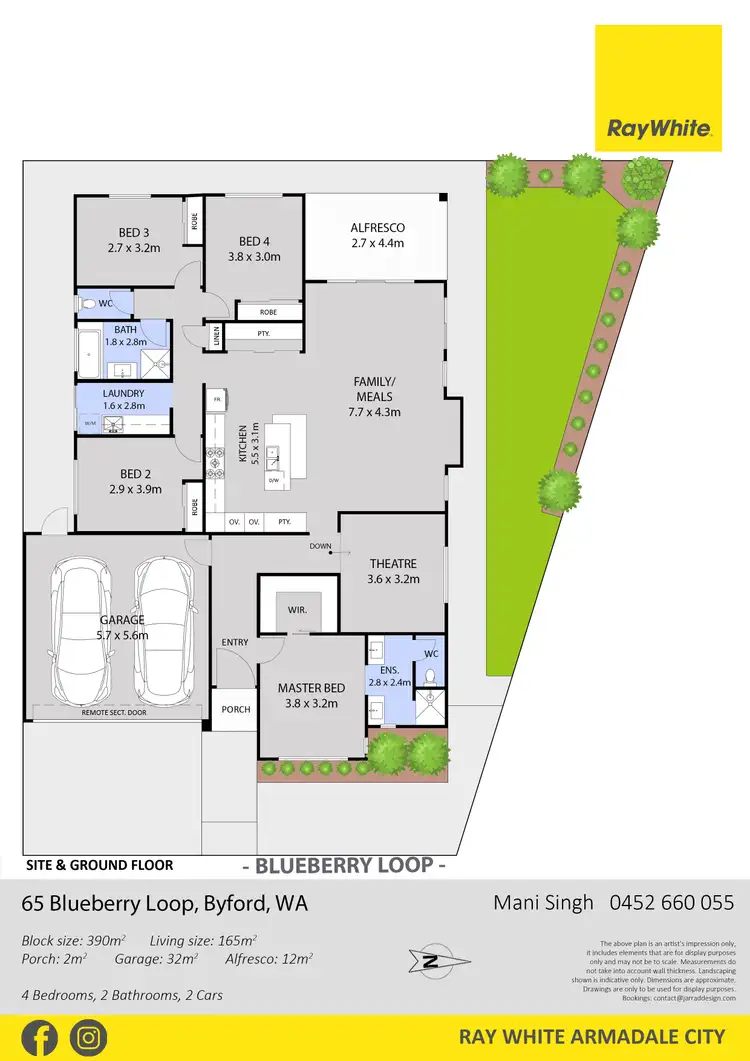 Floorplan of Homely house listing, 65 Blueberry Loop, Byford WA 6122