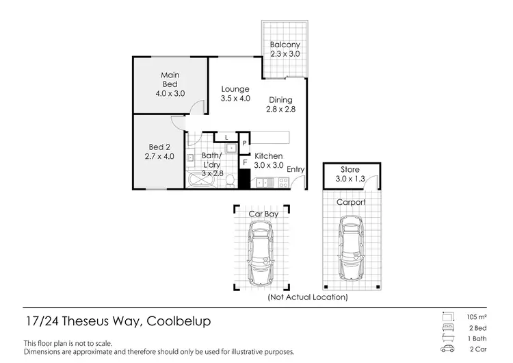 Floorplan of Homely apartment listing, 17/24 Theseus Way, Coolbellup WA 6163