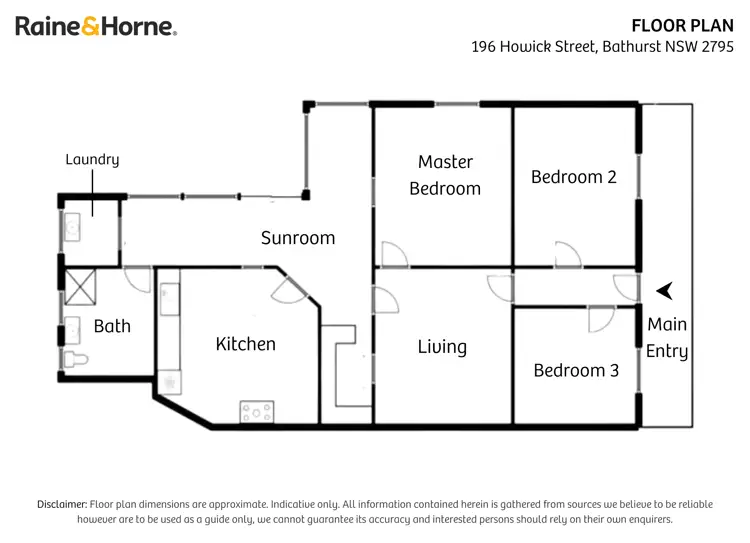 Floorplan of Homely house listing, 196 Howick Street, Bathurst NSW 2795