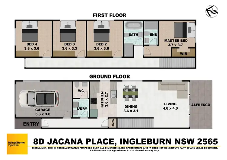 Floorplan of Homely house listing, 8D Jacana Place, Ingleburn NSW 2565