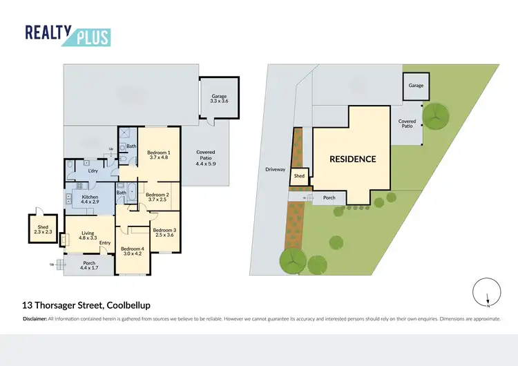 Floorplan of Homely house listing, 13 Thorsager Street, Coolbellup WA 6163