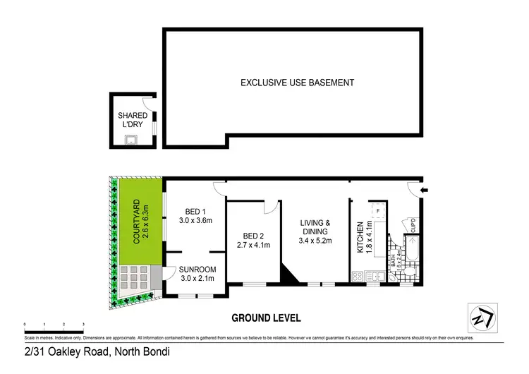 Floorplan of Homely apartment listing, 2/31 Oakley Road, North Bondi NSW 2026