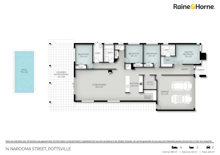 Floorplan of Homely house listing, 14 Narooma Street, Pottsville NSW 2489