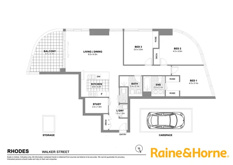 Floorplan of Homely apartment listing, 1903/8 Walker Street, Rhodes NSW 2138