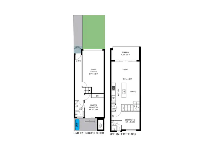 Floorplan of Homely townhouse listing, 2/64 Castella Street, Lilydale VIC 3140