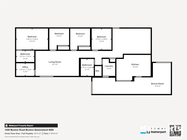 Floorplan of Homely rural property listing, 1400 Buxton Road, Buxton QLD 4660