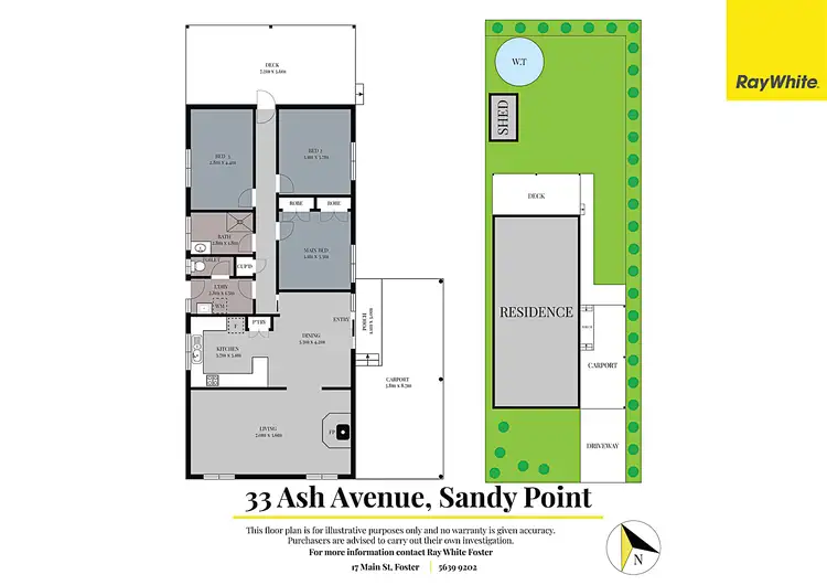 Floorplan of Homely house listing, 33 Ash Ave, Sandy Point VIC 3959