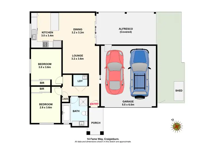 Floorplan of Homely house listing, 14 Fame Way, Craigieburn VIC 3064