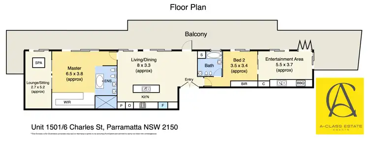 Floorplan of Homely apartment listing, 1501/6-10 Charles Street, Parramatta NSW 2150