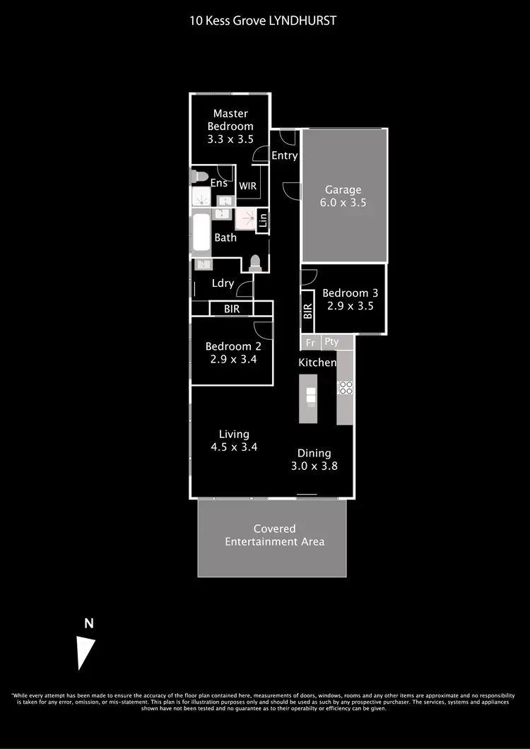 Floorplan of Homely house listing, 10 Kess Grove, Lyndhurst VIC 3975