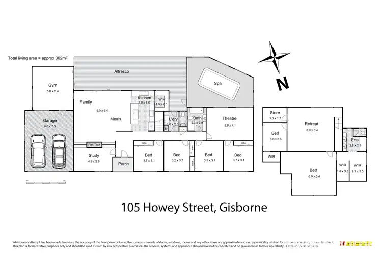 Floorplan of Homely house listing, 103 Howey Street, Gisborne VIC 3437