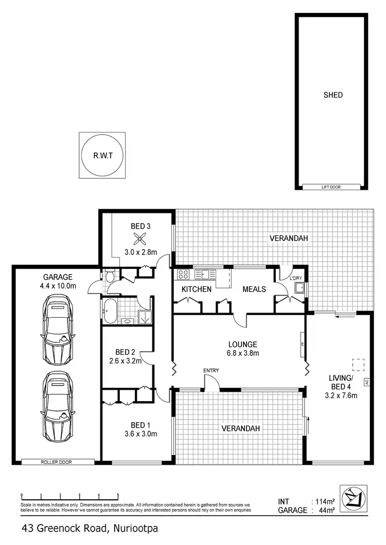 Floorplan of Homely house listing, 43 Greenock Road, Nuriootpa SA 5355