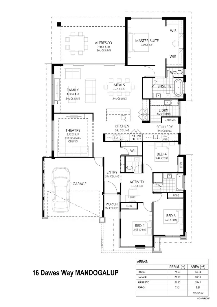 Floorplan of Homely house listing, 16 Dawes Way, Mandogalup WA 6167