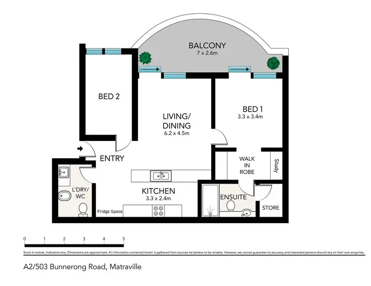 Floorplan of Homely apartment listing, A2/503 Bunnerong Road, Matraville NSW 2036
