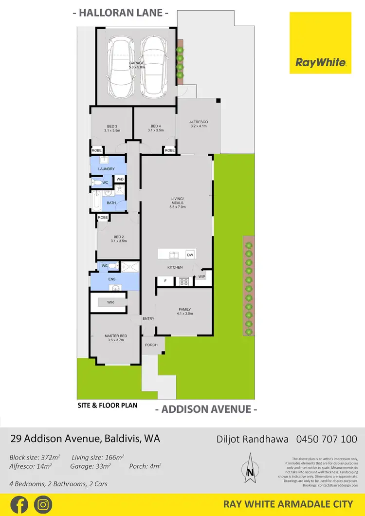 Floorplan of Homely house listing, 29 Addison Avenue, Baldivis WA 6171